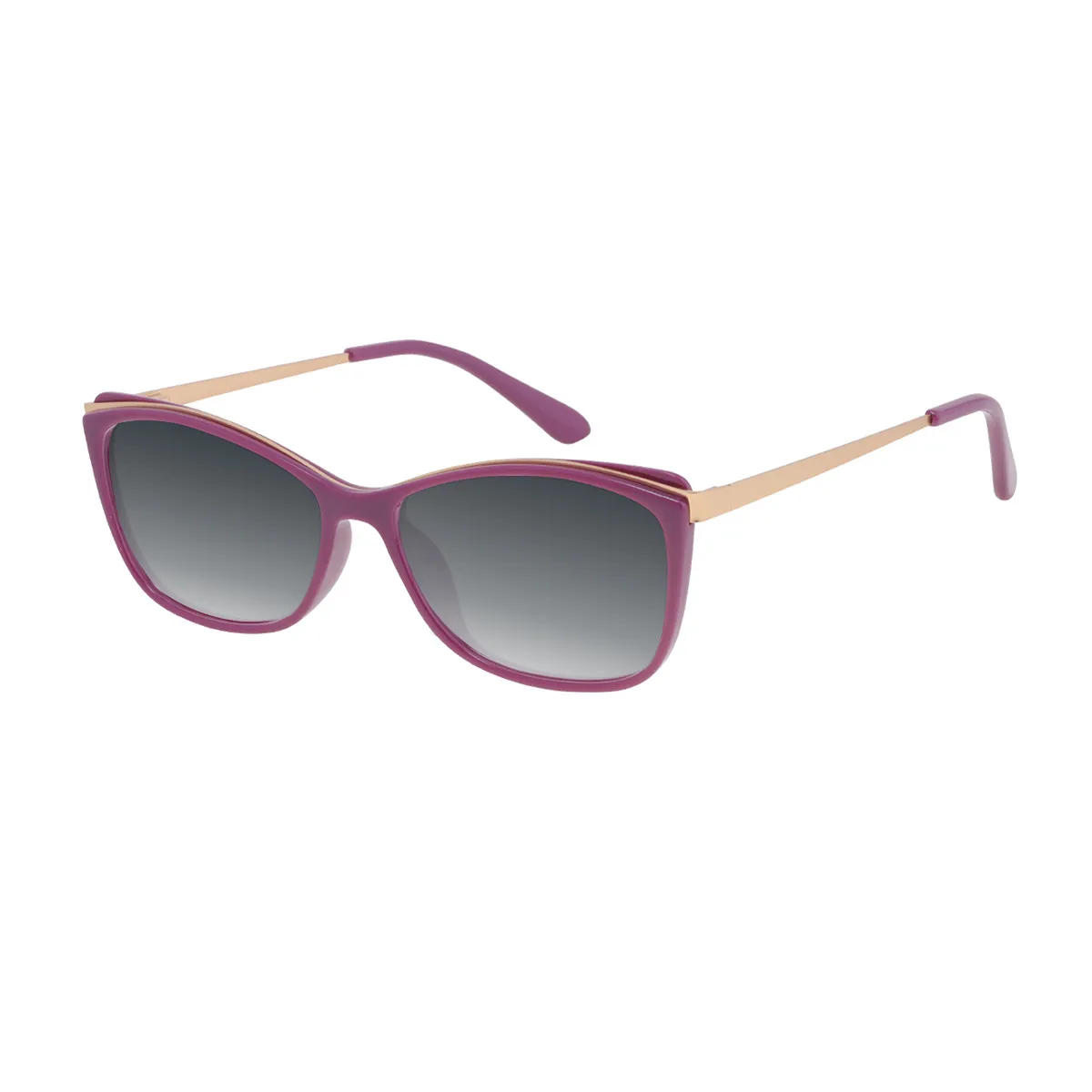 Nora - Rectangle Purple Sunglasses for Women