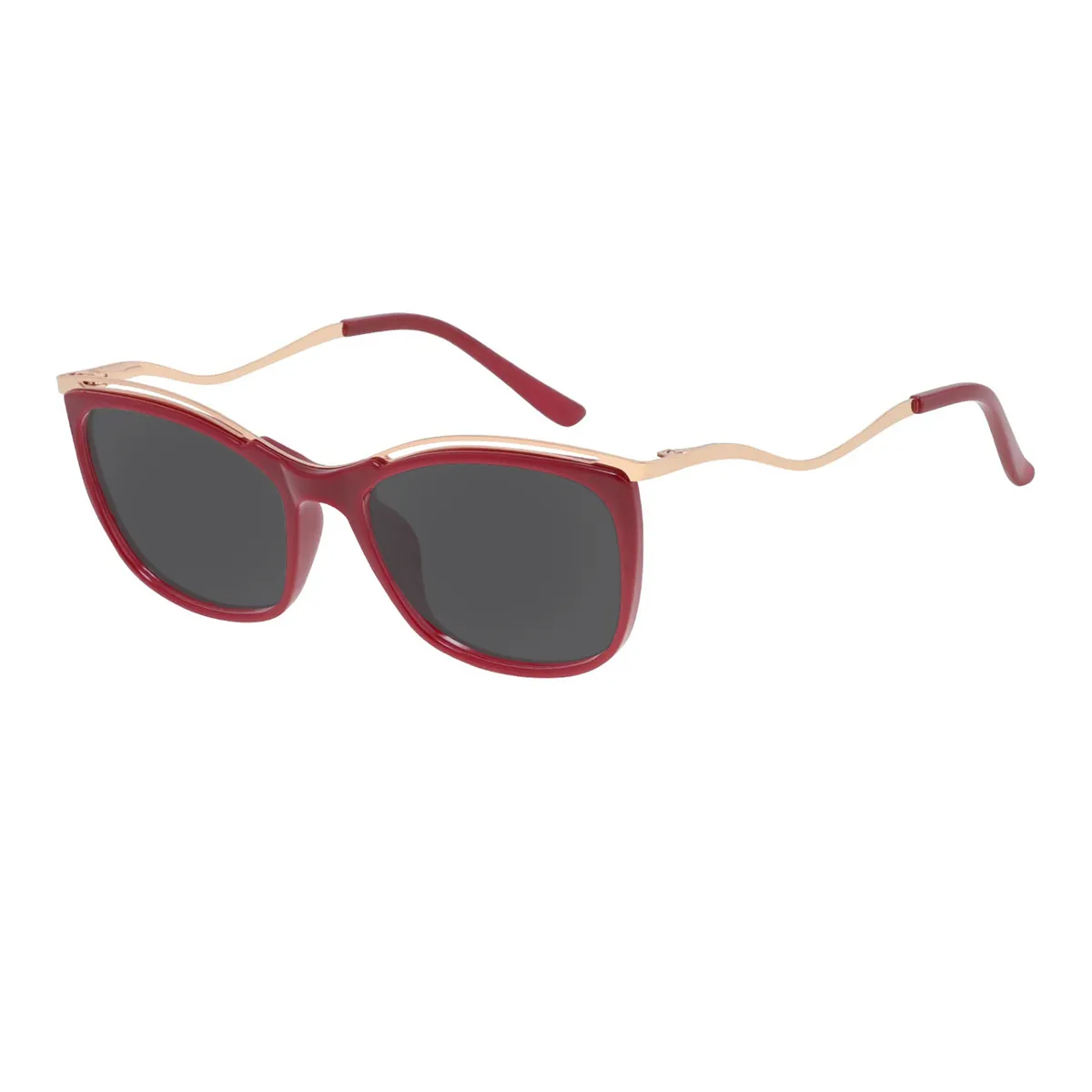 Ainslie - Rectangle Wine Sunglasses for Women