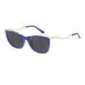 Ainslie - Rectangle Blue Sunglasses for Women