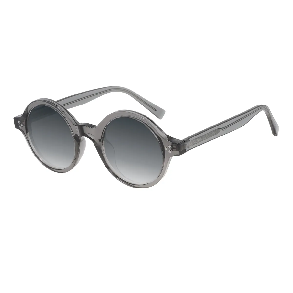 Singleton - Round Gray Sunglasses for Men & Women