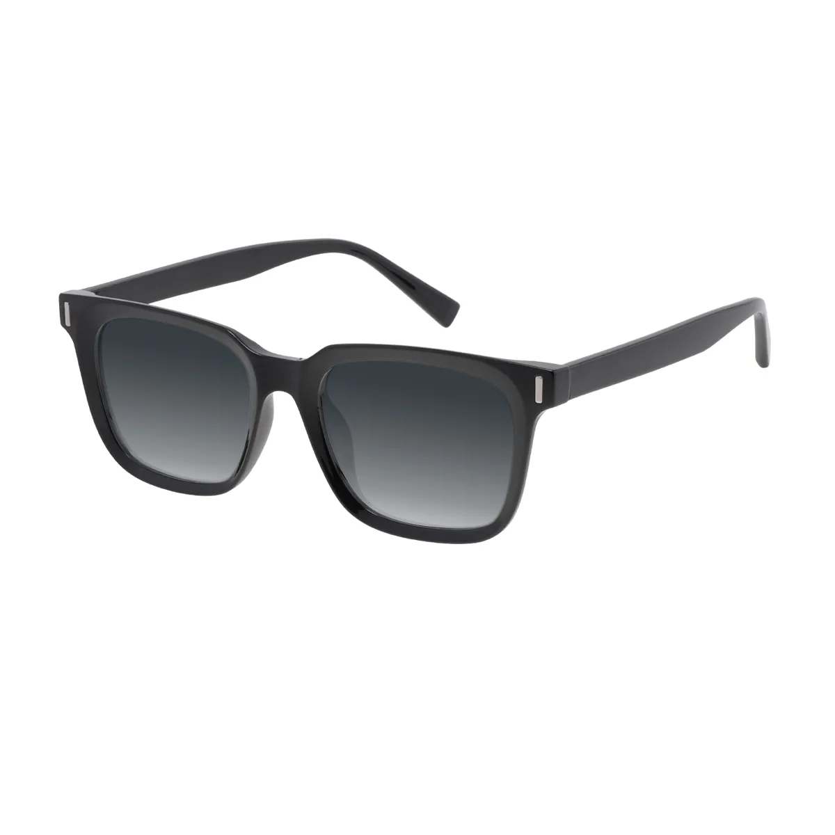 Shay - Square Black Sunglasses for Men & Women