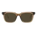 Shay - Square Transparent gray Sunglasses for Men & Women