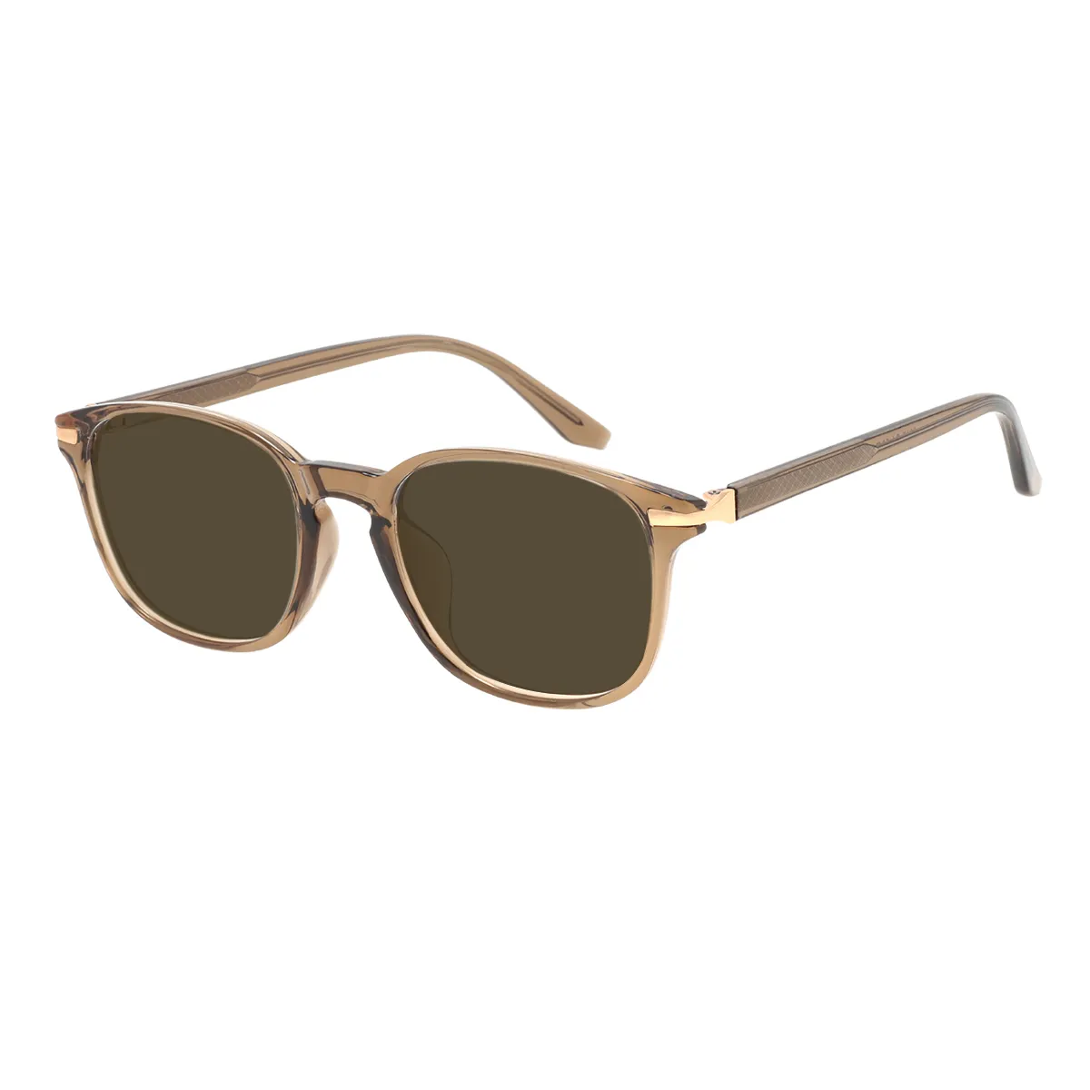 Emerson - Square Brown Sunglasses for Men & Women