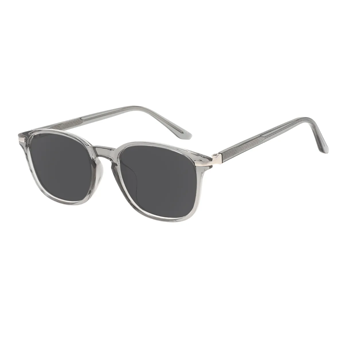 Emerson - Square Gray Sunglasses for Men & Women