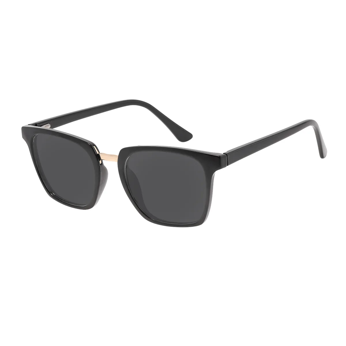 Bonner - Square Black Sunglasses for Men & Women
