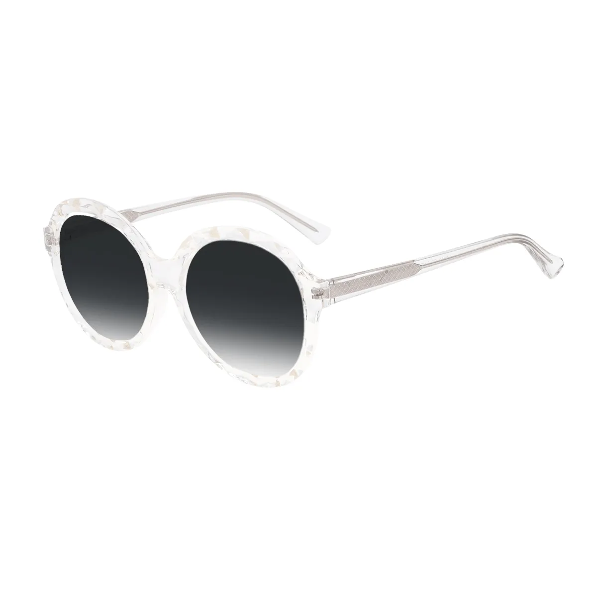 Minna - Round Translucent Sunglasses for Women