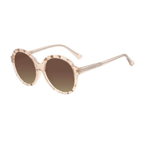 round transparent-tea sunglasses