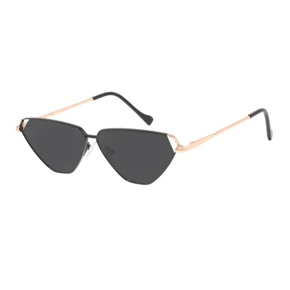 cat-eye black-gold sunglasses