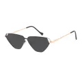 Sue - Cat-eye Clear/Gold Sunglasses for Women