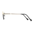 Sue - Cat-eye Clear/Gold Sunglasses for Women