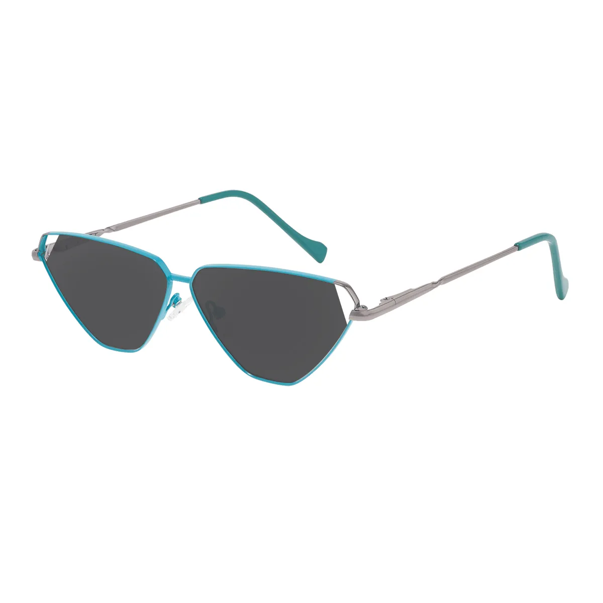 Sue - Cat-eye Green/Silver Sunglasses for Women