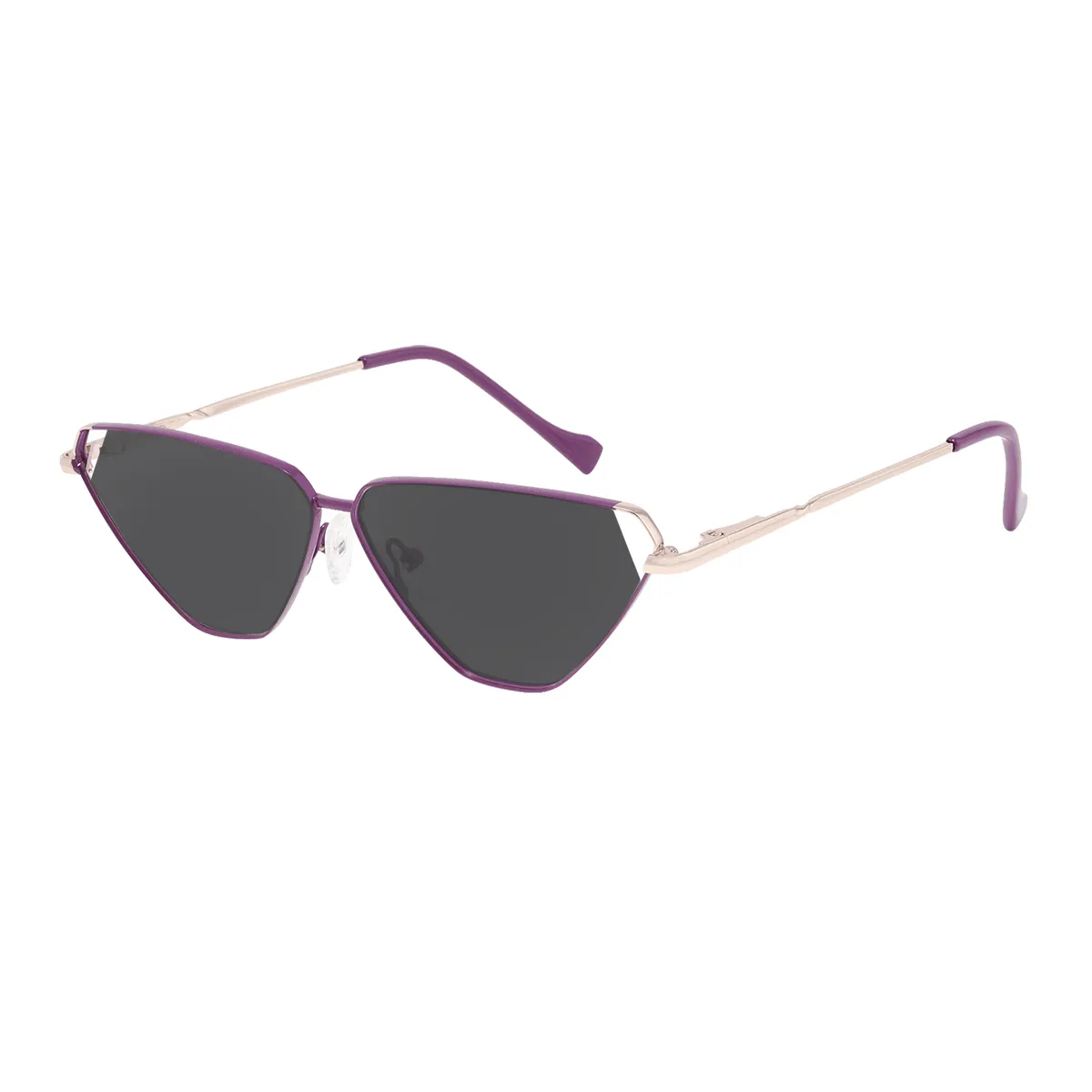 Sue - Cat-eye Purple/Gold Sunglasses for Women
