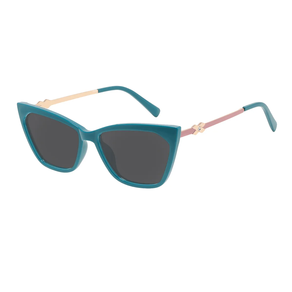 Cindy - Cat-eye Green Sunglasses for Women