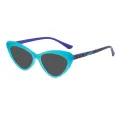 Helga - Cat-eye Blue Sunglasses for Women