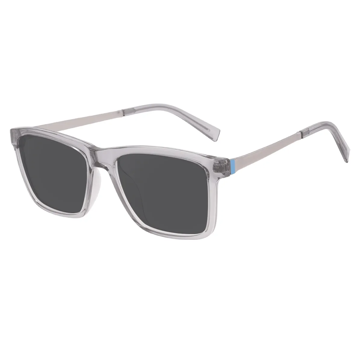Merle - Square Transparent-Gray Sunglasses for Men & Women