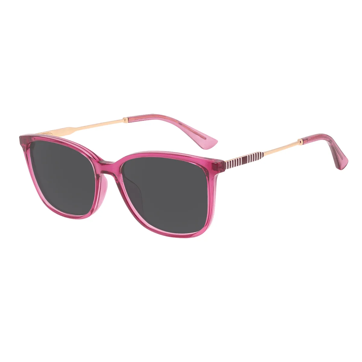 Adcock - Square Purple Sunglasses for Men & Women