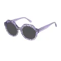 Beverley - Round Purple Sunglasses for Women
