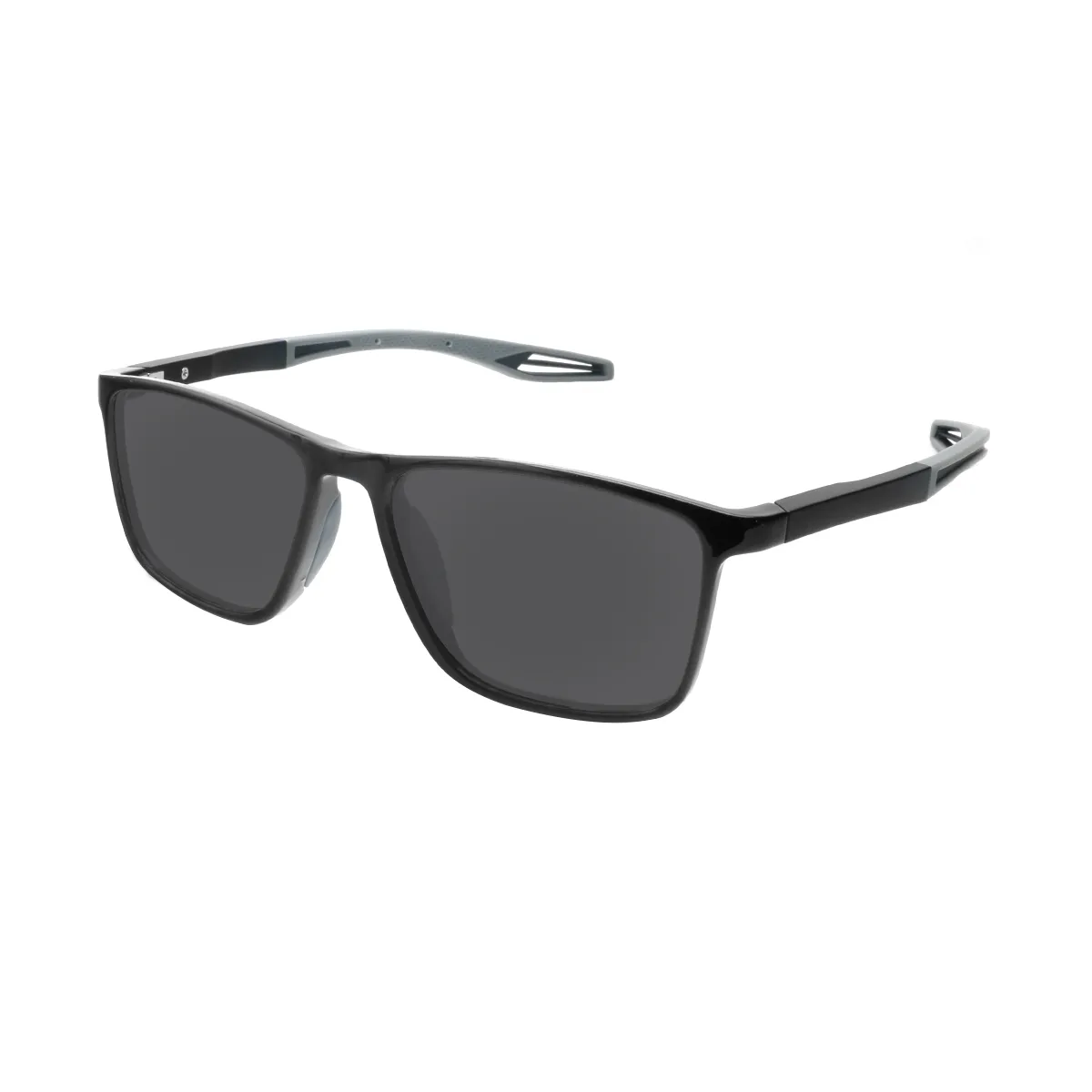 Hopkins - Rectangle Black Sunglasses for Men & Women