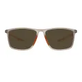 Hopkins - Rectangle Gray Sunglasses for Men & Women