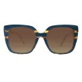 Jennie - Square Blue Sunglasses for Women