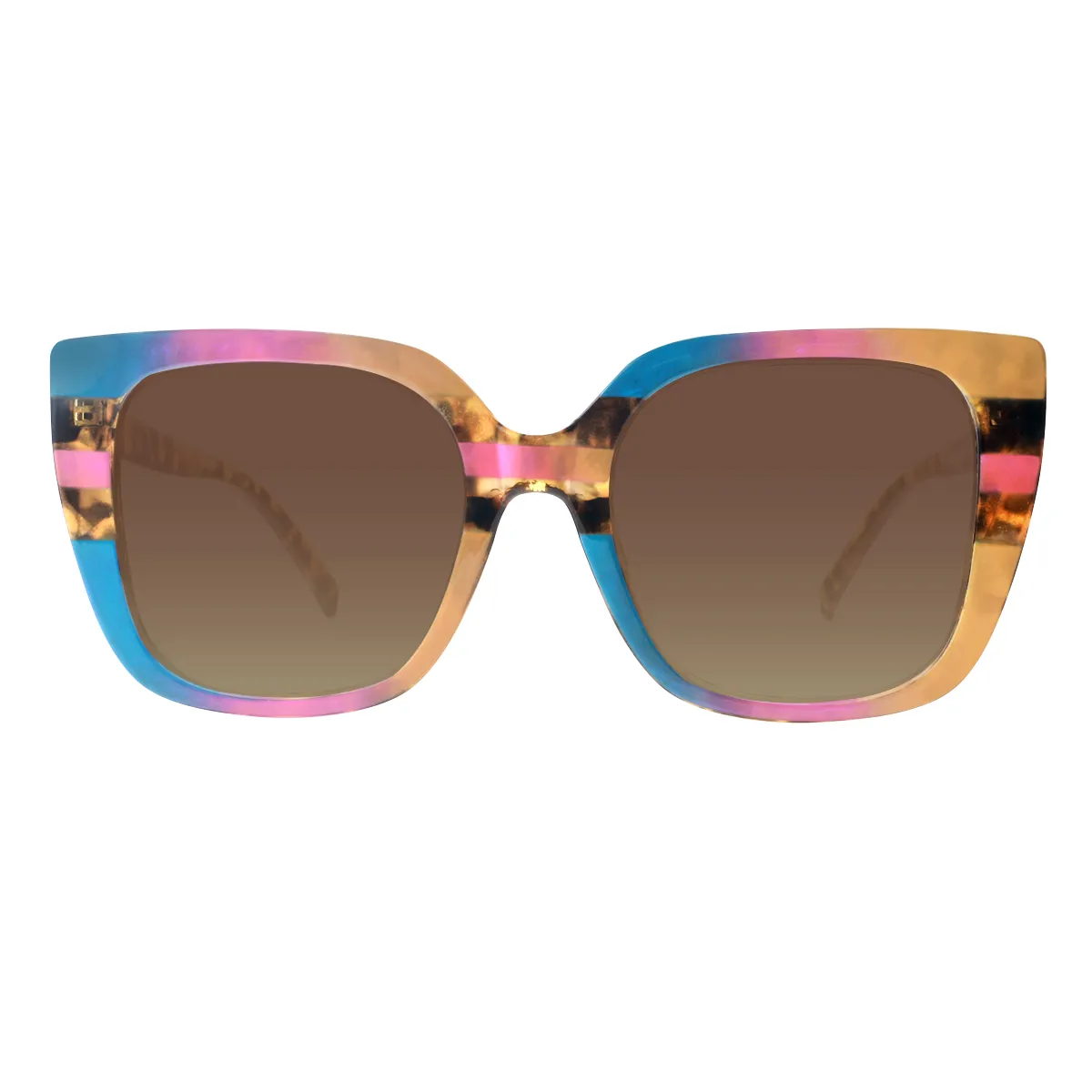 Fashion Square Blue  Sunglasses for Women