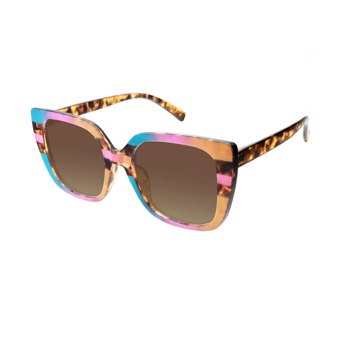 Jennie - Square Brown Sunglasses for Women
