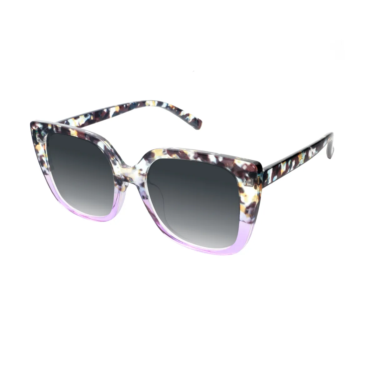 Jennie - Square Purple Sunglasses for Women
