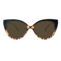 Odette - Cat-eye Black-Demi Sunglasses for Women