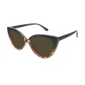 Odette - Cat-eye Black-Demi Sunglasses for Women