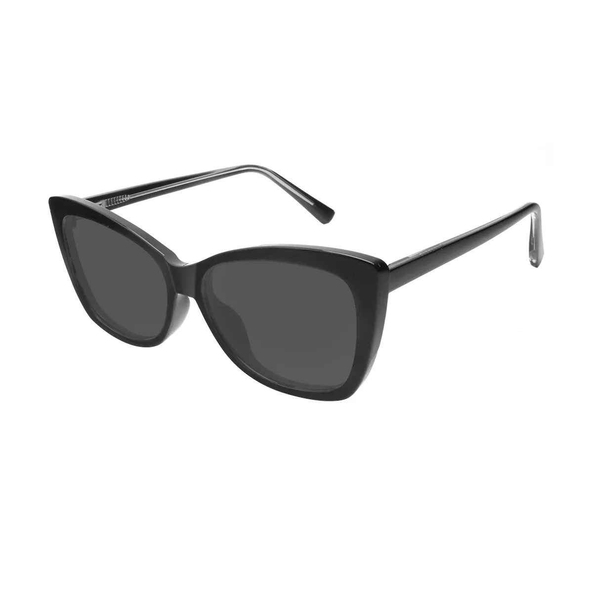 Lynne - Cat-eye Black Sunglasses for Women