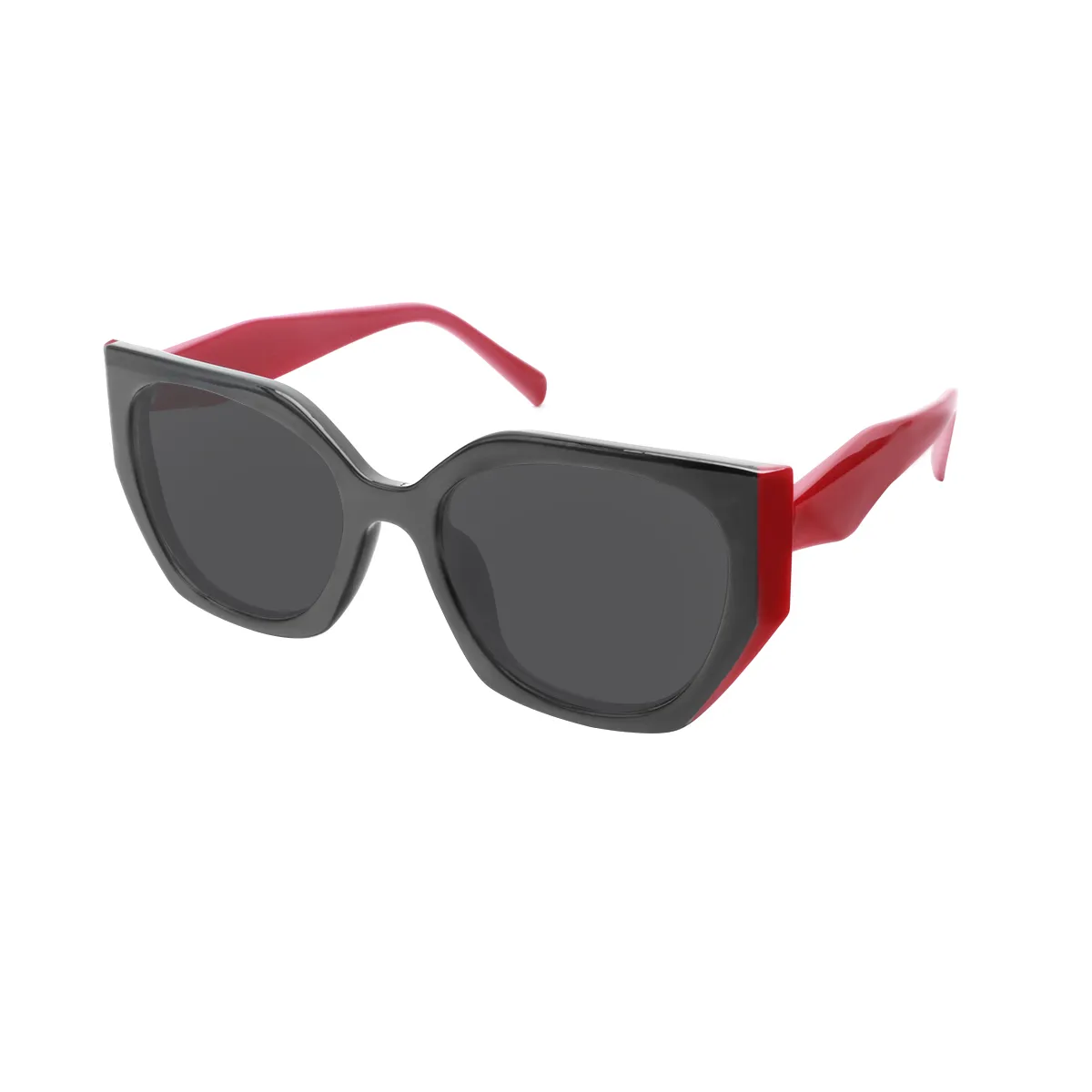 Prater - Geometric Wine Sunglasses for Women