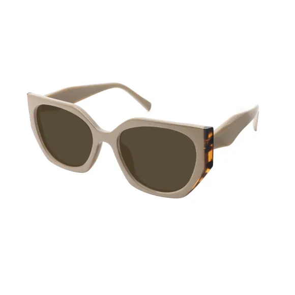 geometric brown sunglasses