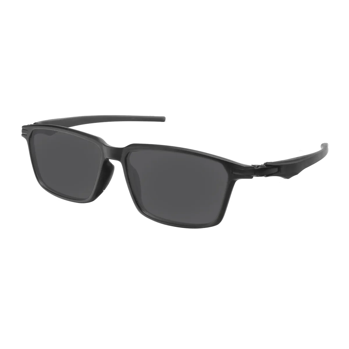 Salter - Rectangle Black Sunglasses for Men & Women
