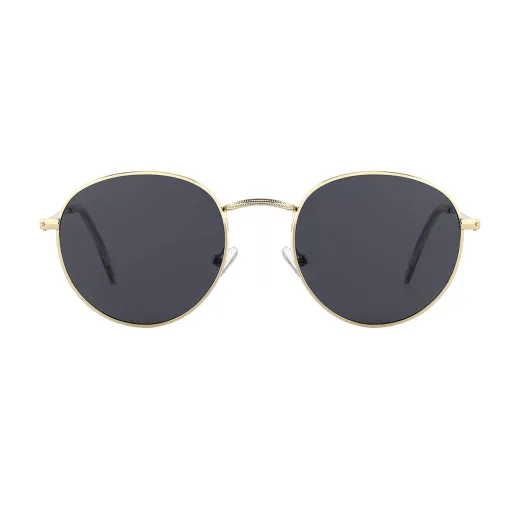 Baer - Round Gold-1 Sunglasses for Men & Women