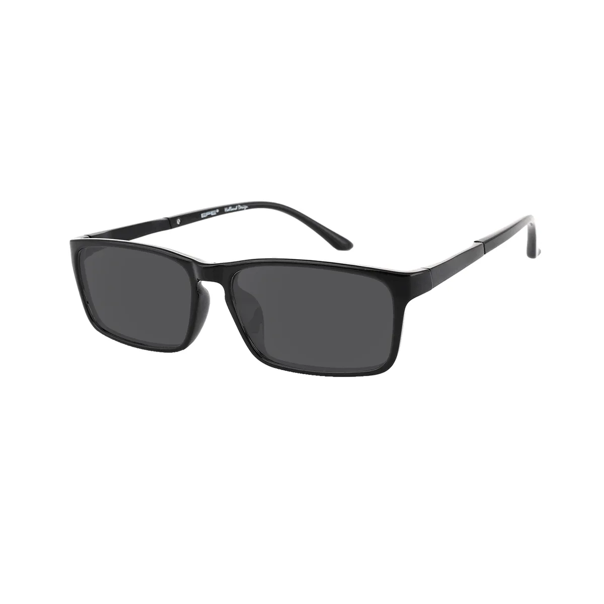 Toney - Rectangle Black Sunglasses for Men & Women