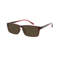 Toney - Rectangle Brown Sunglasses for Men & Women