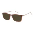 Bobbie - Rectangle Brown Sunglasses for Men & Women