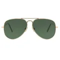 Quinn - Aviator Gold-green Sunglasses for Men & Women