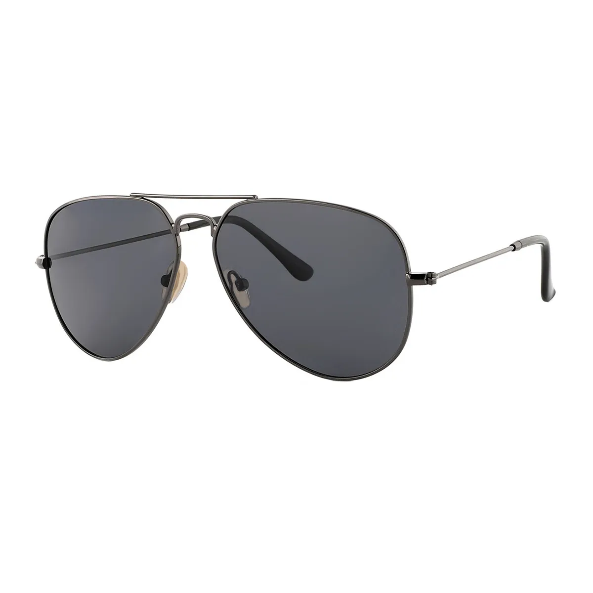 Quinn - Aviator Black Sunglasses for Men & Women