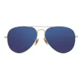 Quinn - Aviator Gold-blue Sunglasses for Men & Women