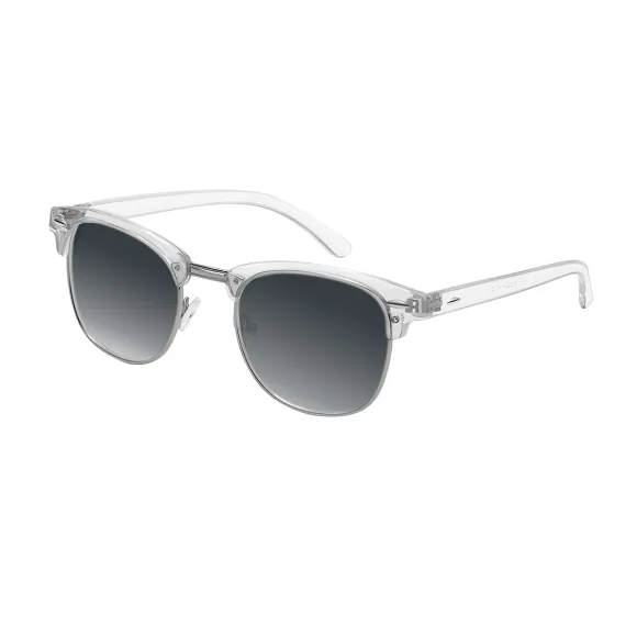 browline transparent sunglasses