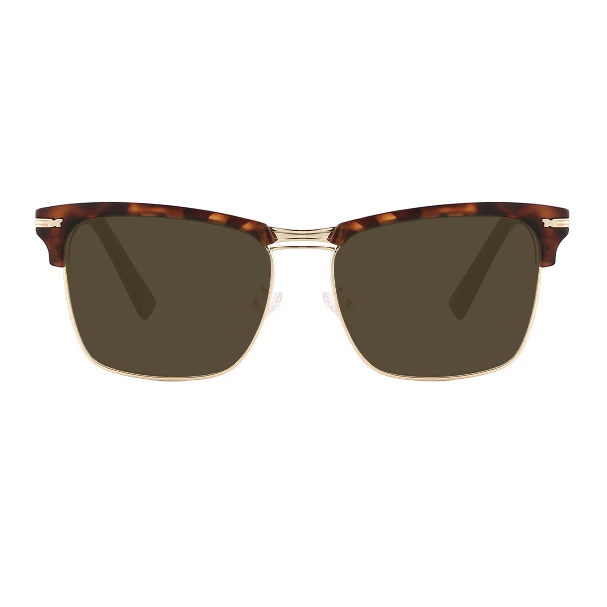 Classic Browline Black-Gun  Sunglasses for Men
