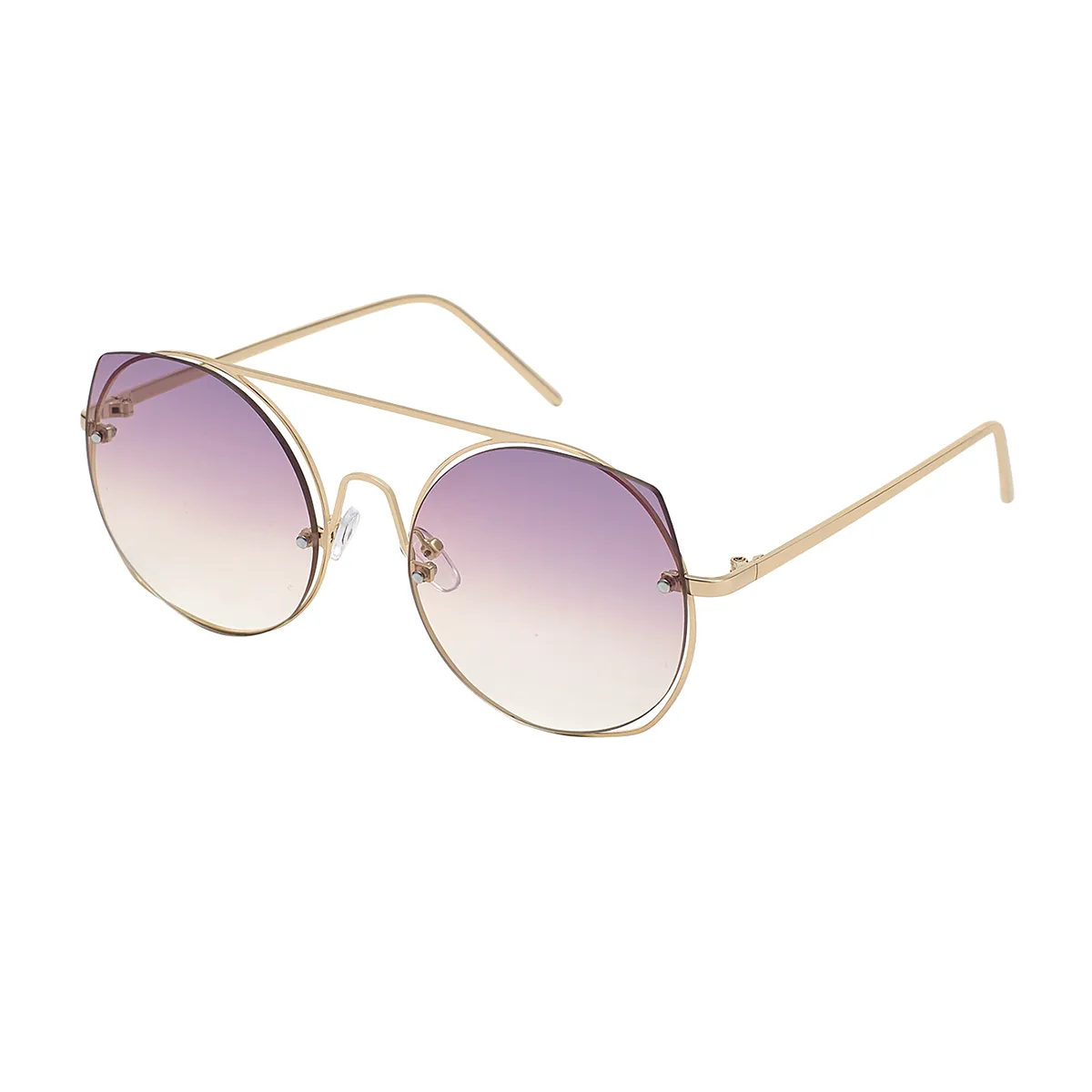Dolly - Round Gold Sunglasses for Women