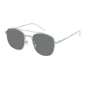 Oliver - Square Silver Sunglasses for Men