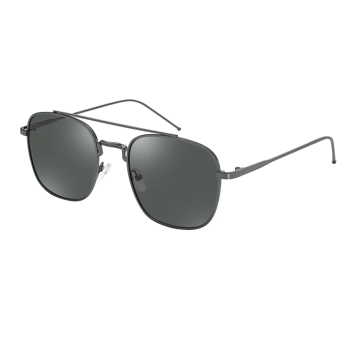 Oliver - Square Gunmetal Sunglasses for Men