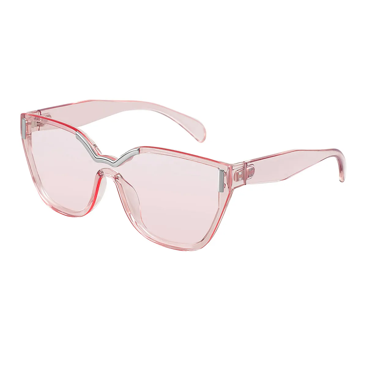 Wanda - Geometric Pink Sunglasses for Women