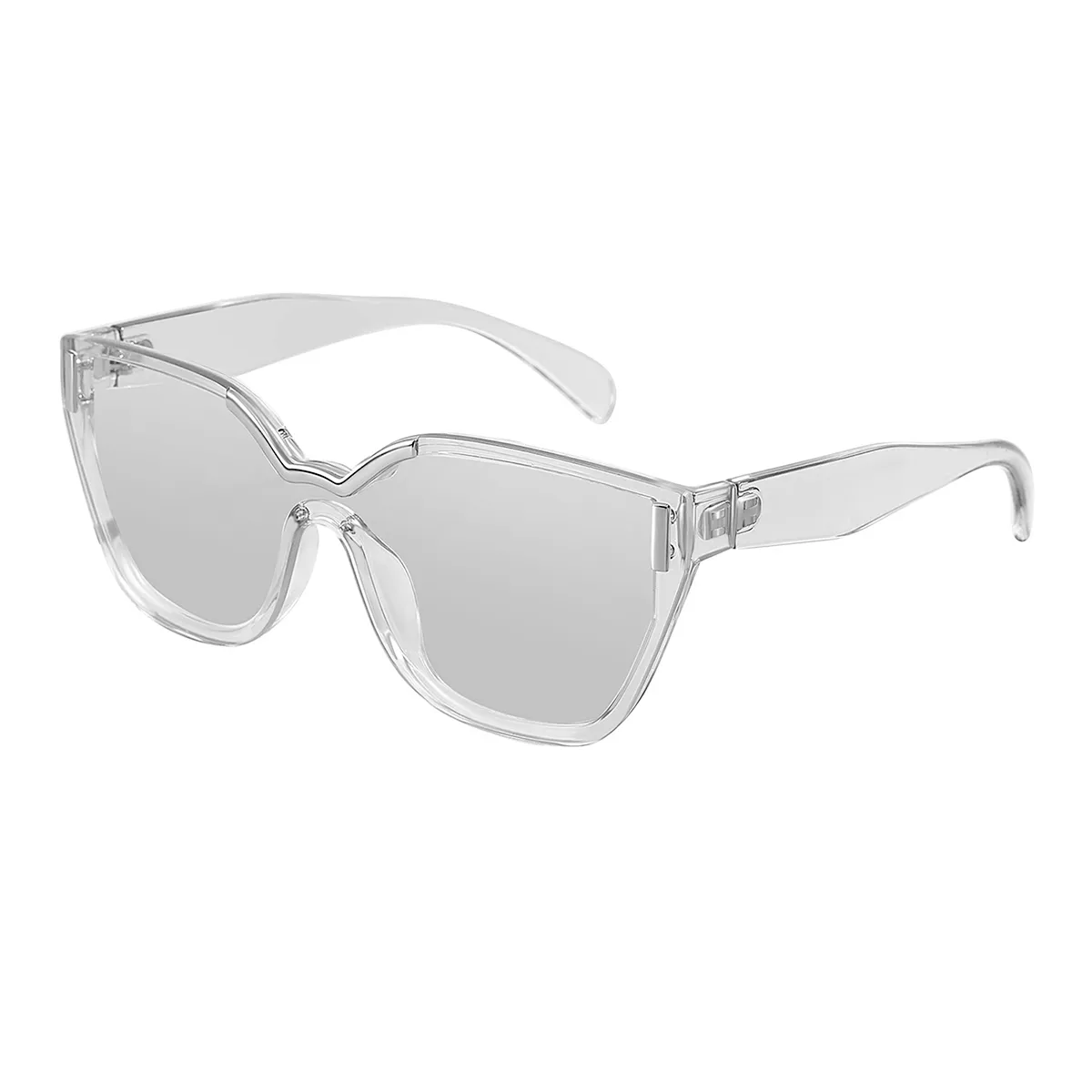 Wanda - Geometric Gray Sunglasses for Women