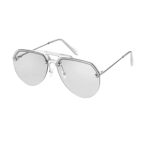 aviator silver-1 sunglasses