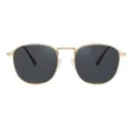 Murphy - Square Gold Sunglasses for Men & Women