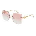 Jeanette - Geometric Gold Sunglasses for Women